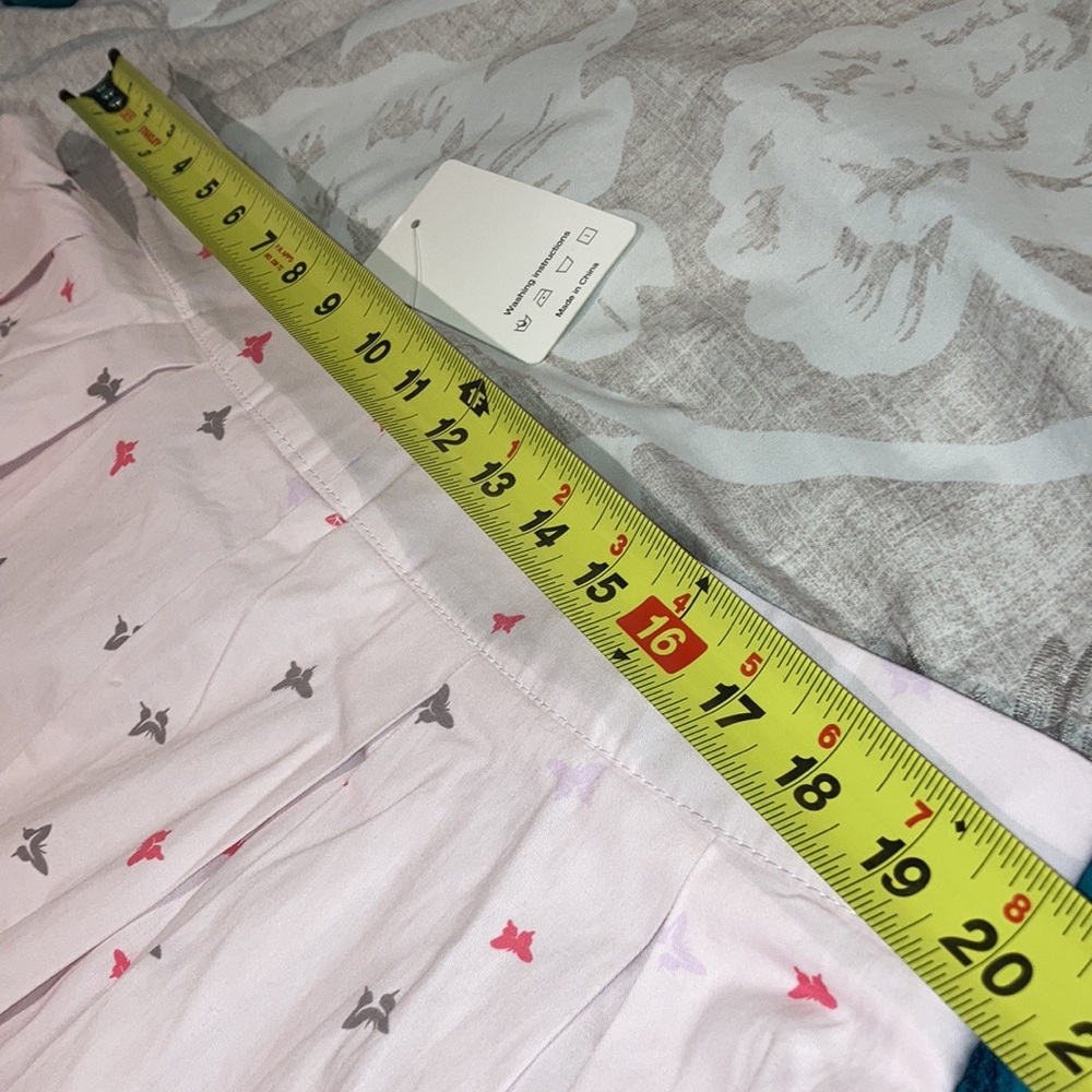 SUCREFAS Light Pink Floral Full Skirt Oriental Print Darted Knee Length NEW - Picture 9 of 11